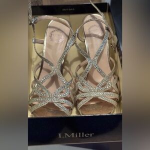 Sparkling Strappy Heels - Gold